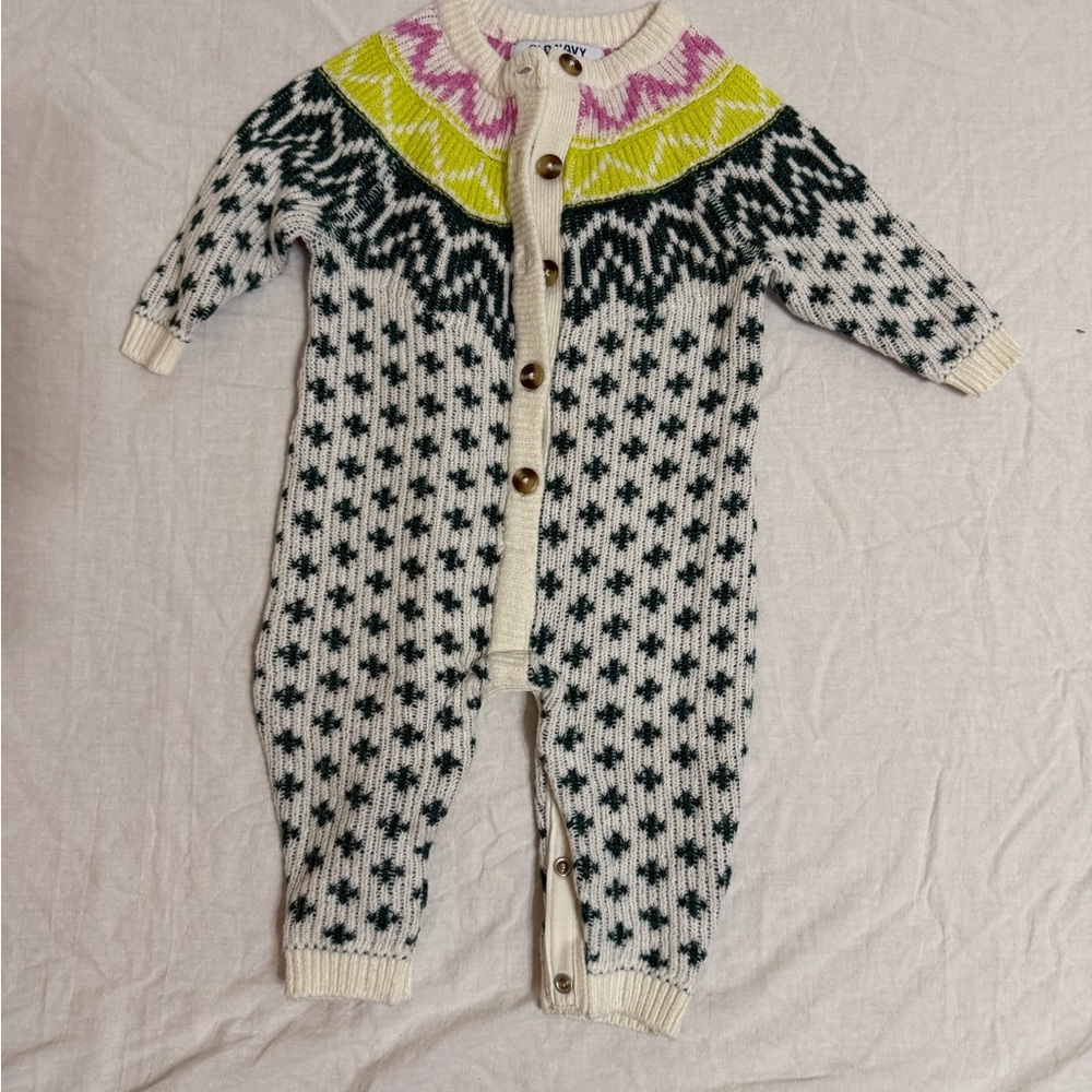 Old Navy Knit Kids Footie - Cream, Black, Yellow, Pink